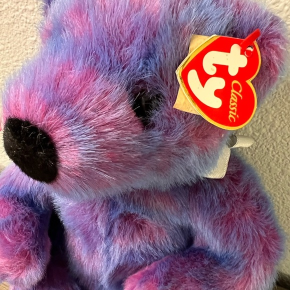 Ty Classic 1999 Purplebeary Teddy Bear approximately 14" Plush with Ty Tags - Picture 2 of 8